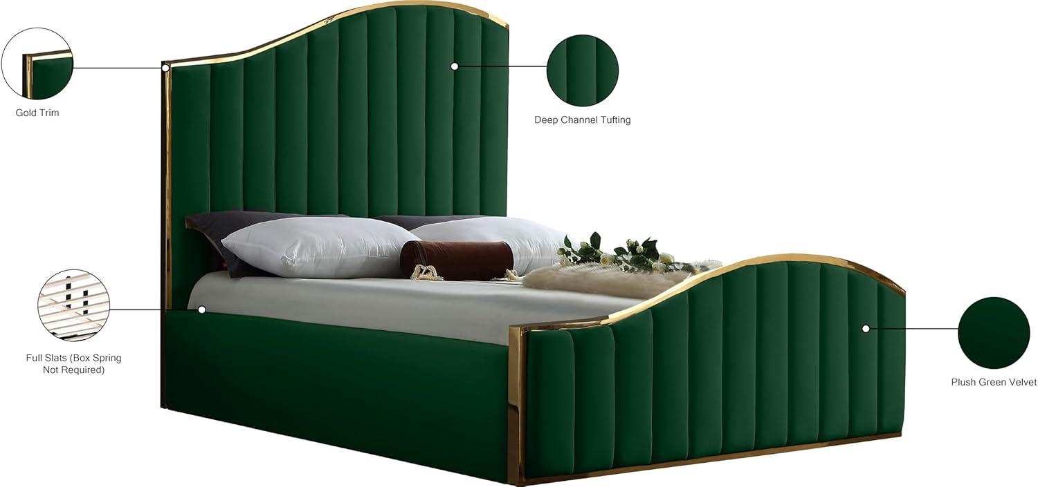 Meridian Furniture Jolie Contemporary Metal Platform Bed, Queen/Full, Green