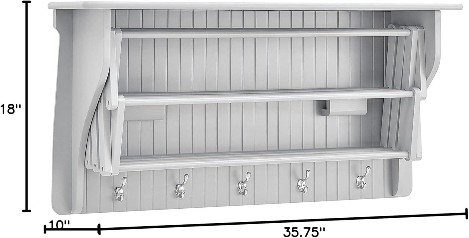 Latitude Run® Collapsible Accordion Wall Mounted Drying Rack