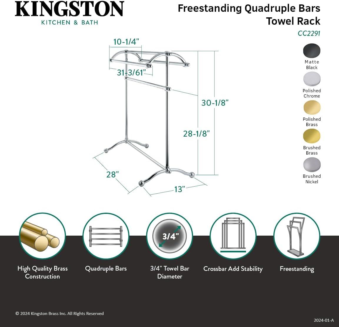 Kingston Brass Vintage Freestanding Towel Rack