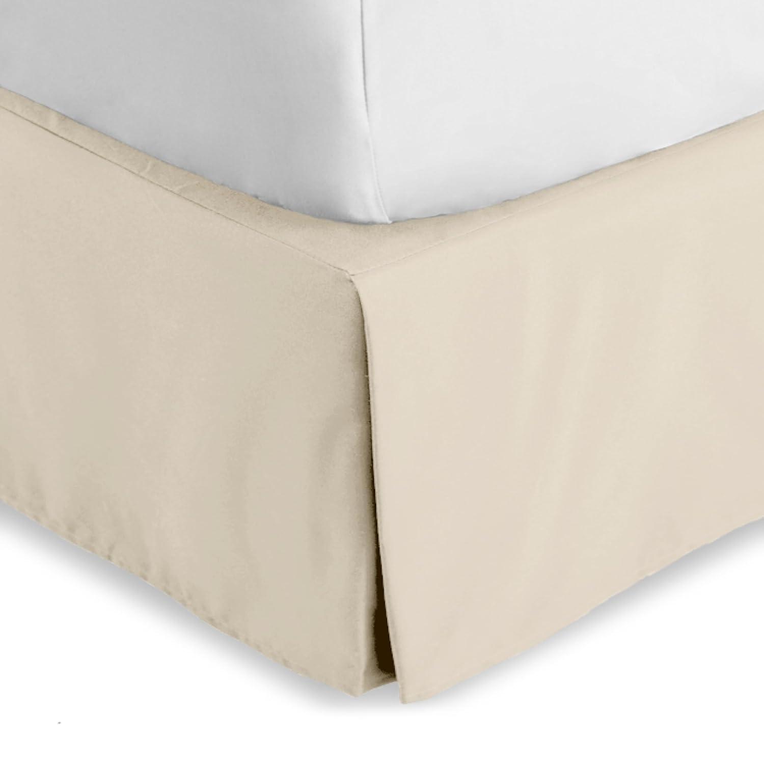 Bare Home Tailored 15" Pleated Bed Skirt