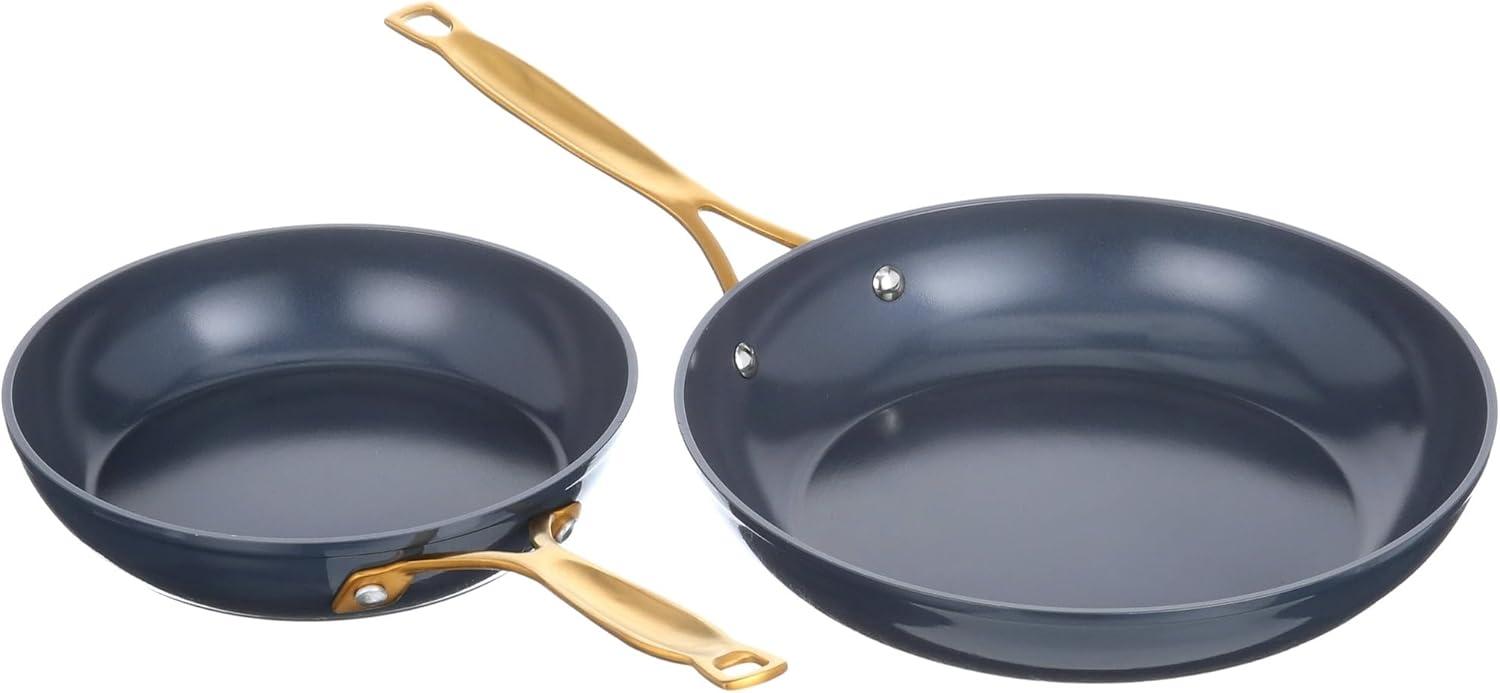 Thyme & Table Non-Stick Pots and Pans 12-Piece Cookware Set, Blue