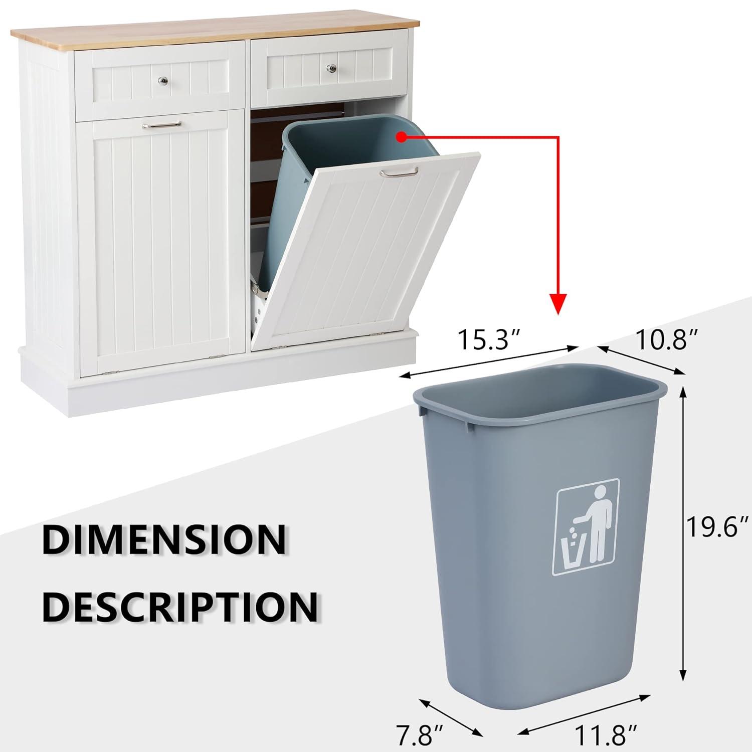 Double Tilt Out Trash Kitchen Cabinet