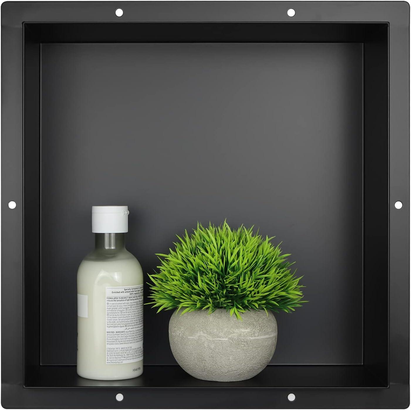 Shower Niche Stainless Steel In-wall Model 12" X 12" Recessed Shelf - Modern and Elegant Design - Easy to Install