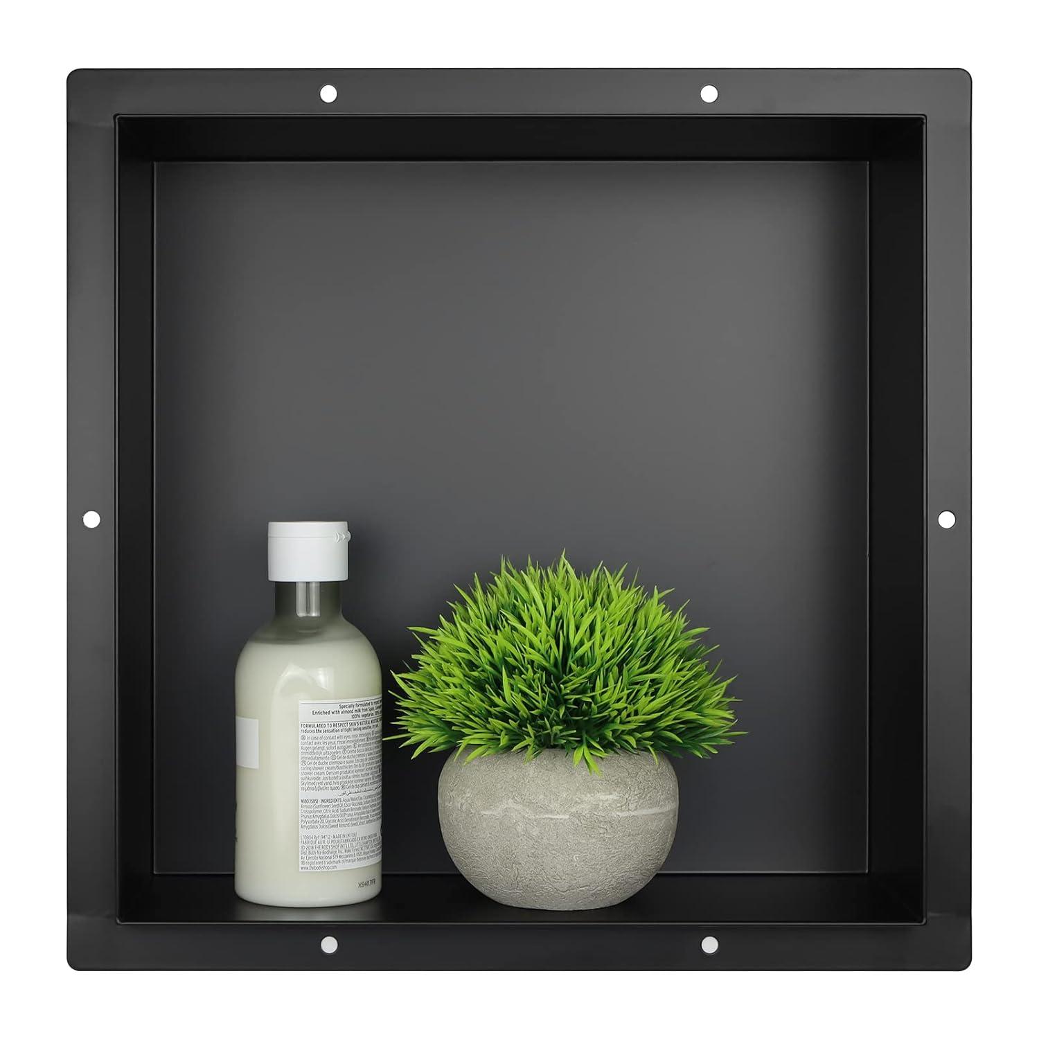 Shower Niche Stainless Steel In-wall Model 12" X 12" Recessed Shelf - Modern and Elegant Design - Easy to Install