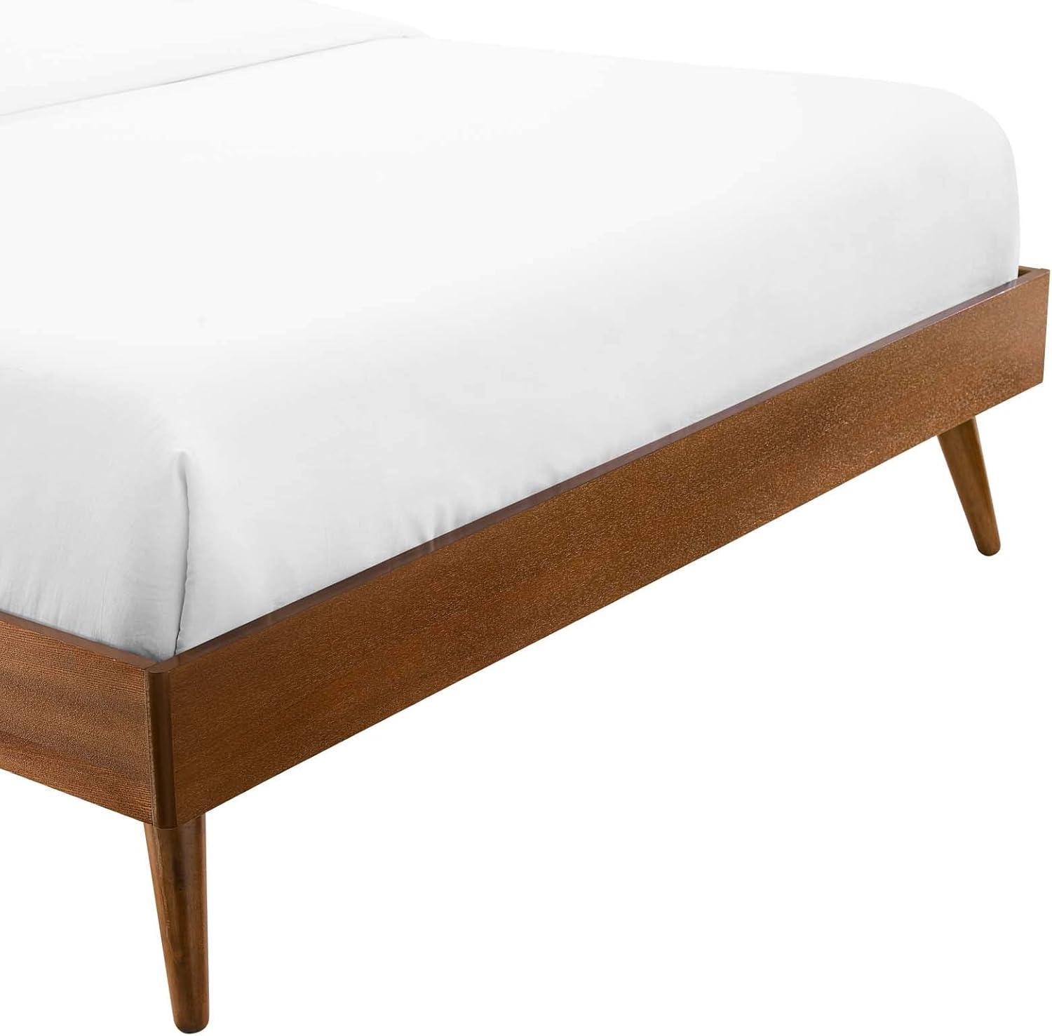 Modway Margo King Wood Platform Bed Frame in Walnut