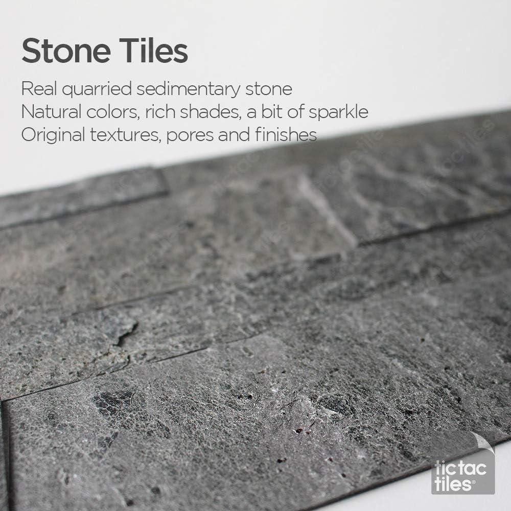 Oyster Gray 6" x 24" Peel and Stick Stone Tile