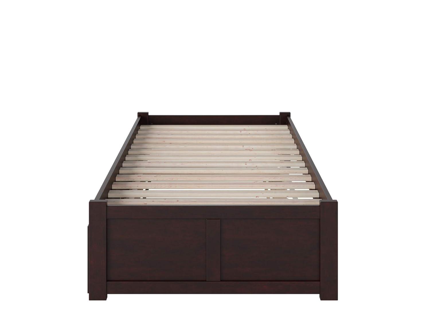 Solid Wood Platform Storage Bed