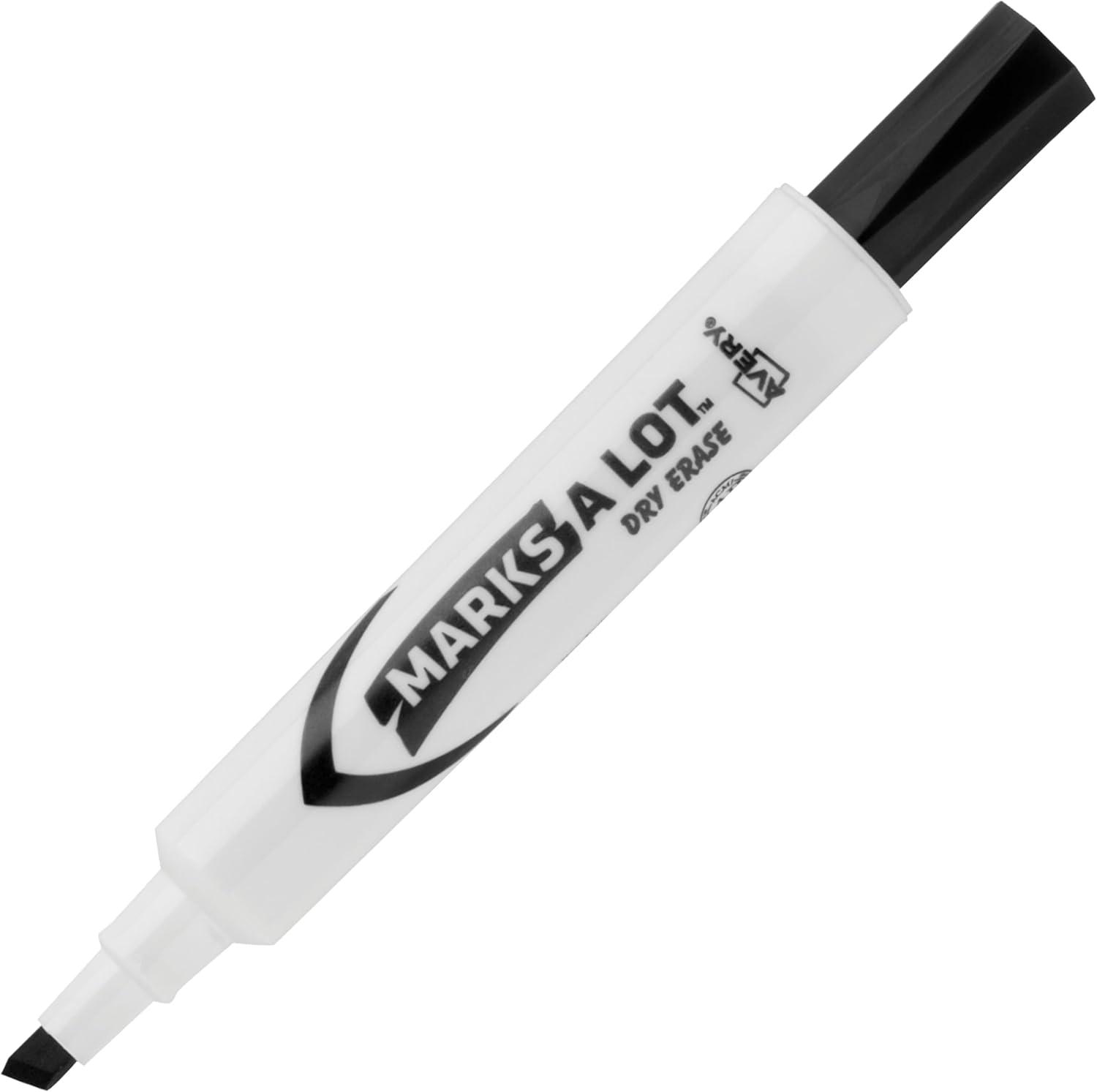 Avery Marks-A-Lot Desk-Style Dry Erase Marker Chisel Tip Black 36/Pack 98207