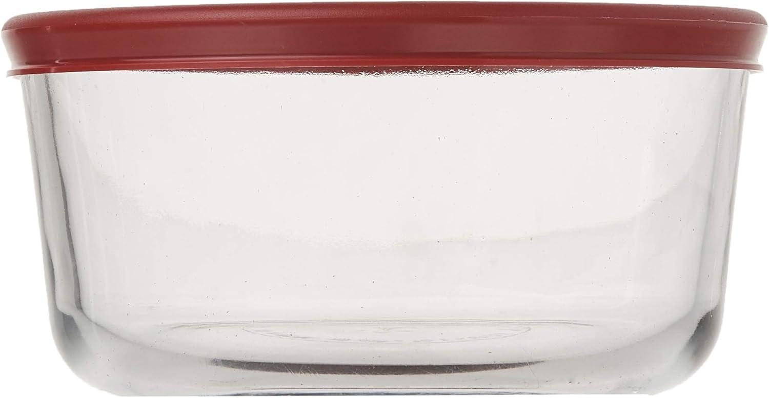 Clear Tempered Glass Meal Prep Containers with Lids, Set of 3