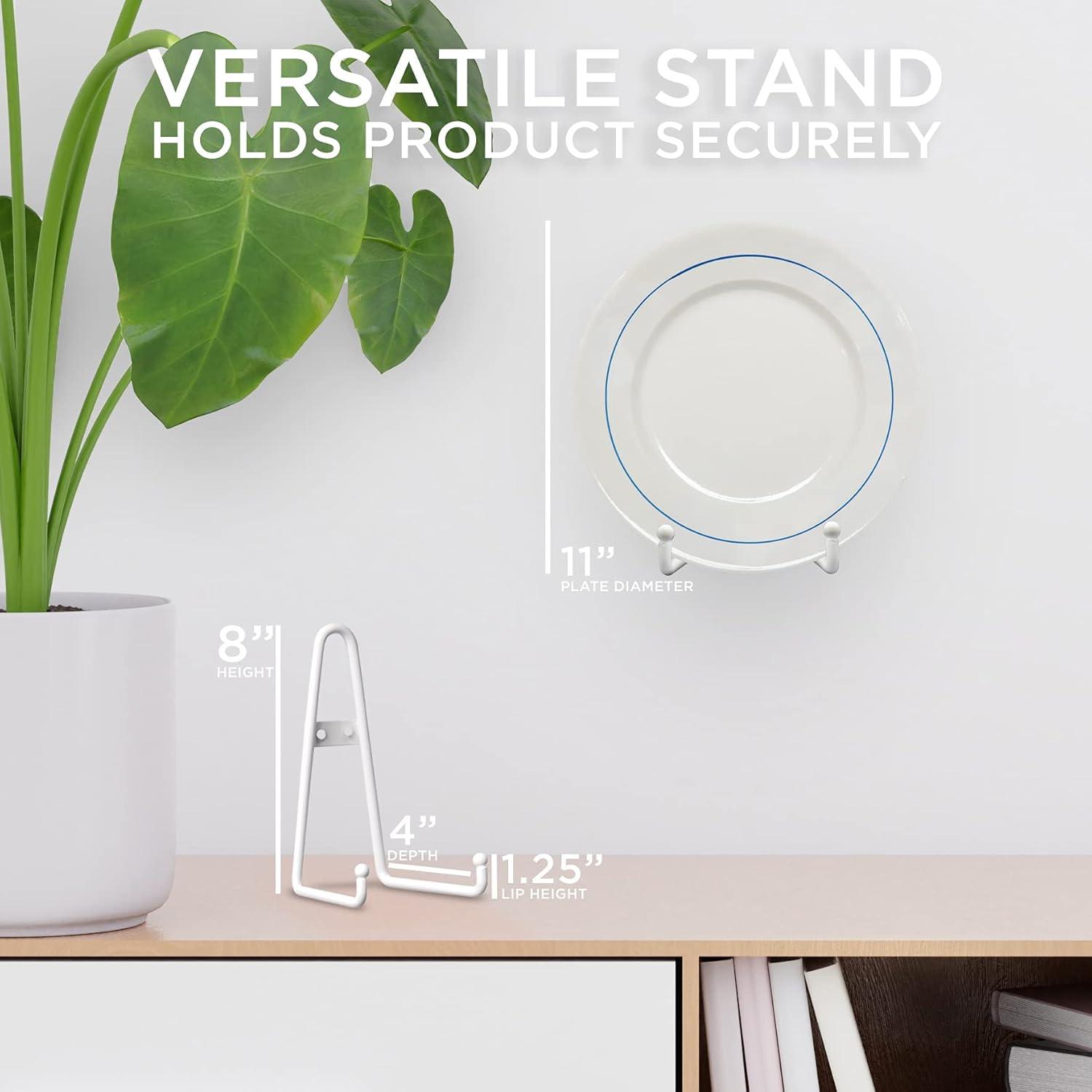 Tripar International, Inc. Wall Metal Plate Rack, Set of 4 White White Finish