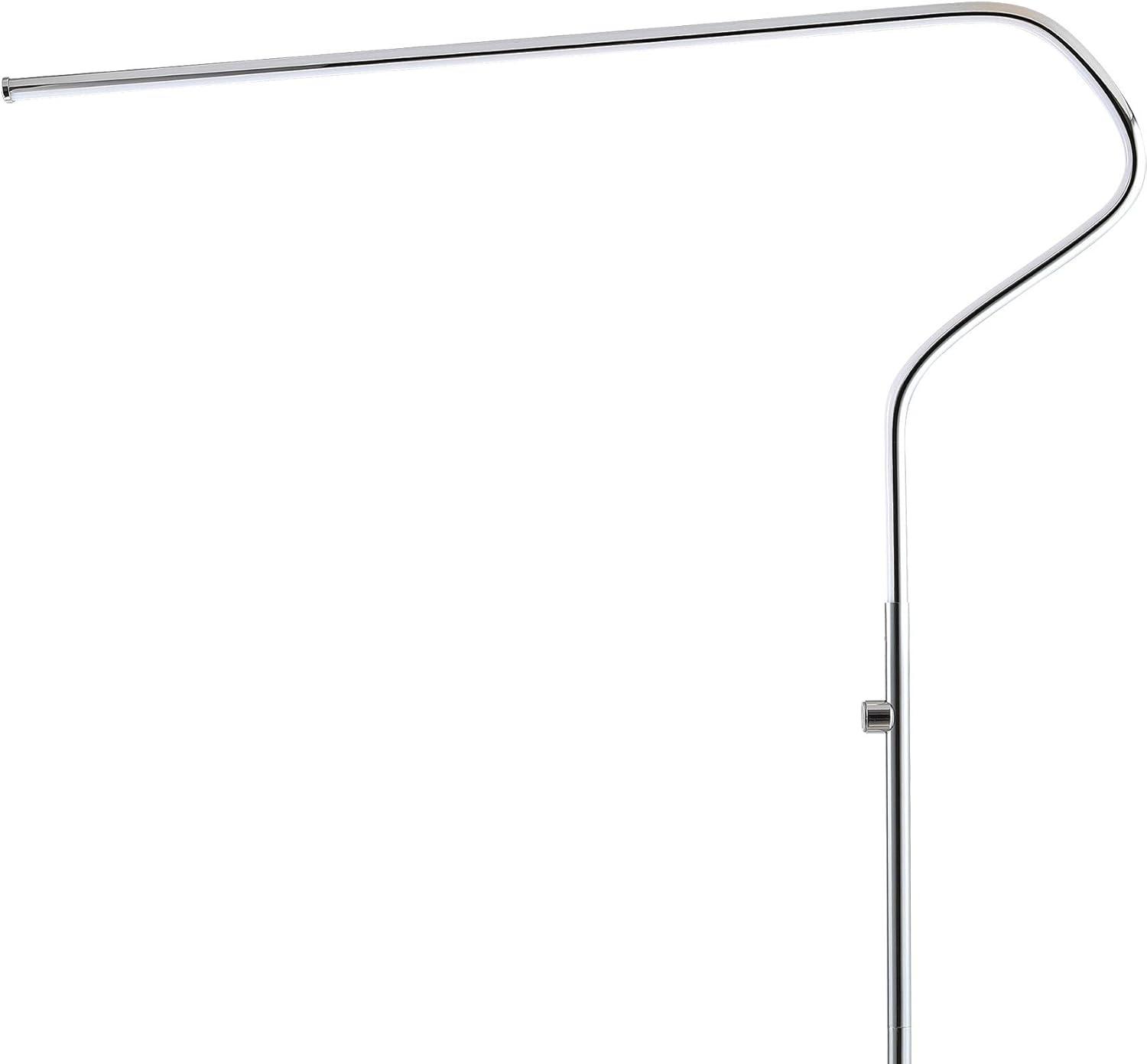 Julian 65.25" Integrated LED Metal Floor Lamp, Chrome