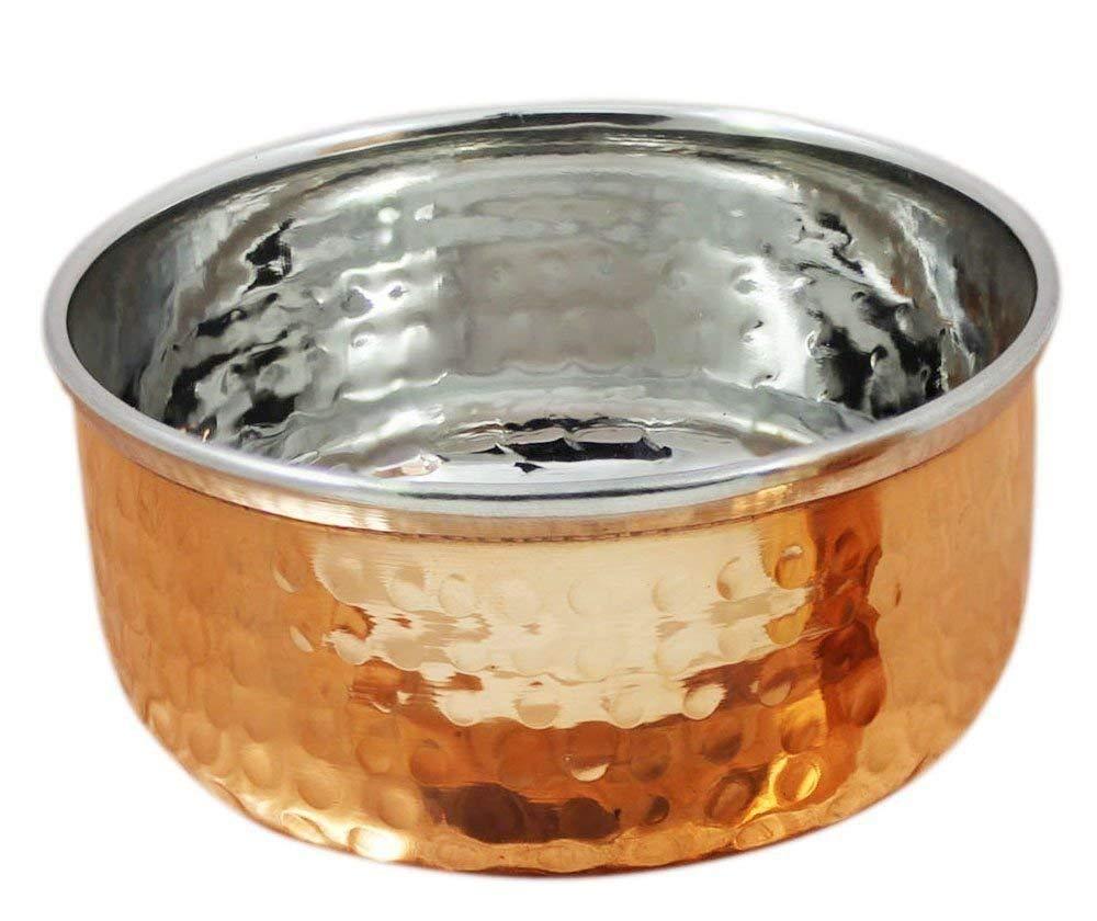 28-Piece Copper and Stainless Steel Round Dinnerware Set