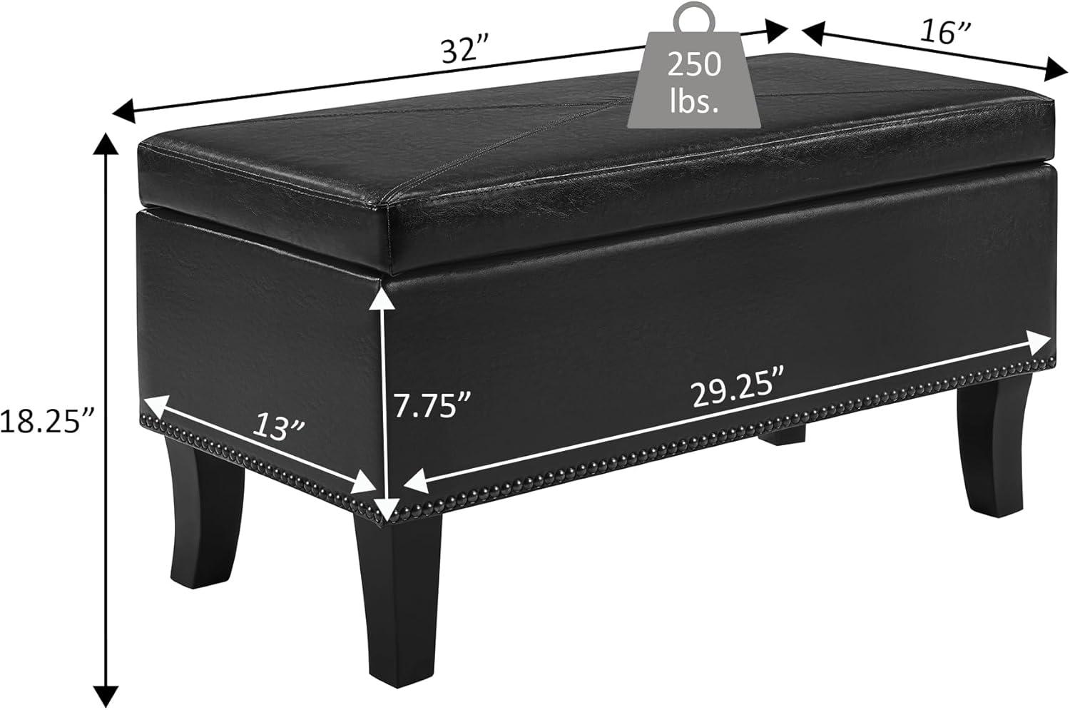 Convenience Concepts Designs4Comfort Winslow Storage Ottoman, Paisley Fabric