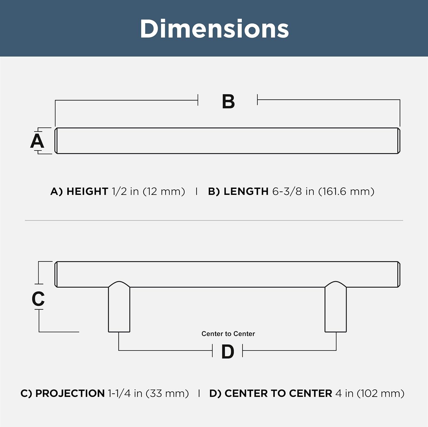 Exhart 4" Center To Center Bar Pull Multipack (Set of 25)