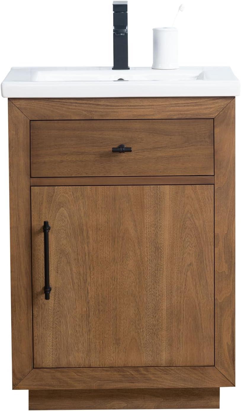 24'' Free Standing Single Bathroom Vanity with Ceramic Top
