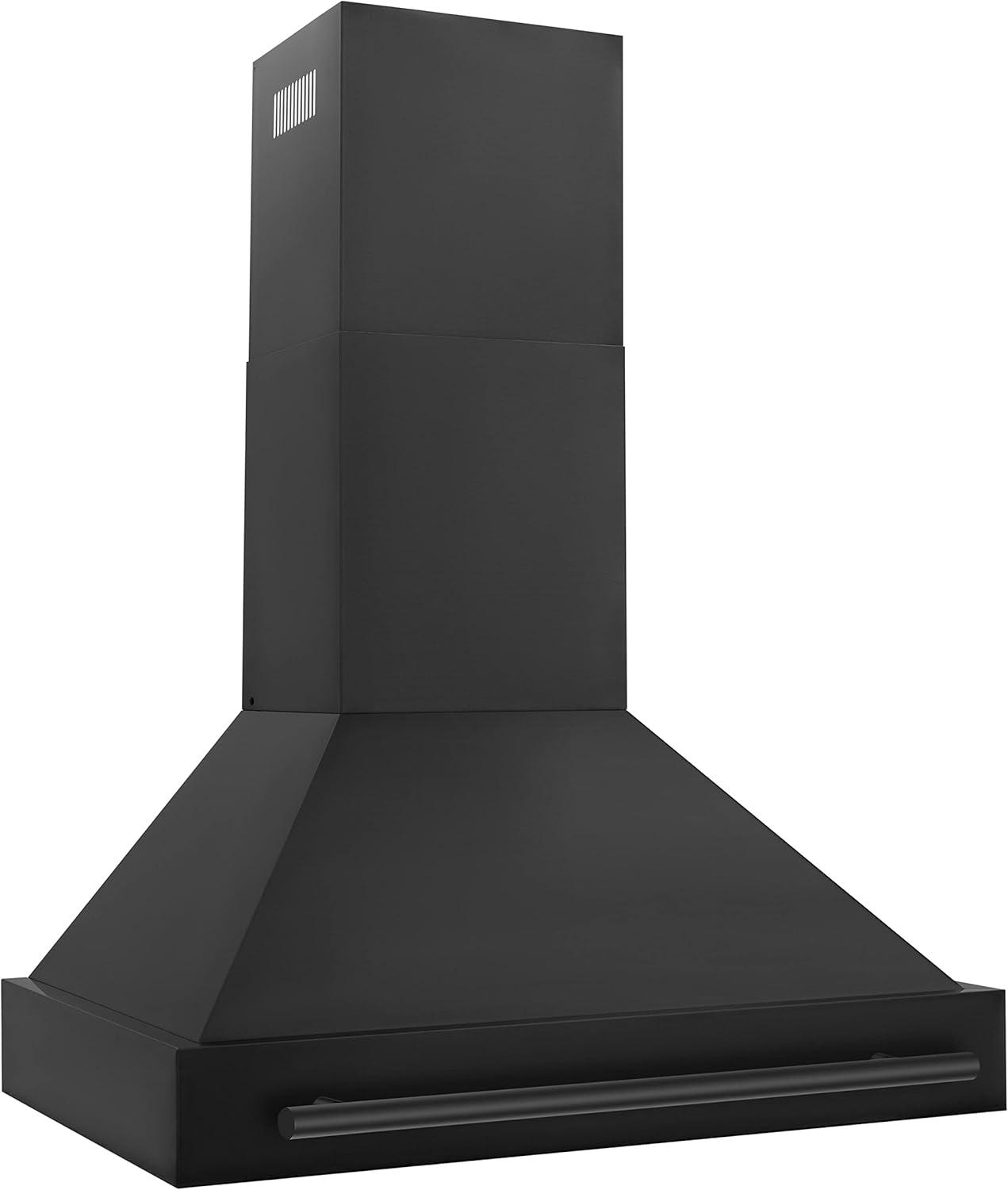 ZLINE ZLINE 36 in. Black Stainless Steel Range Hood W/ Black Stainless Steel Handle (BS655-36-BS) BS655-36-BS