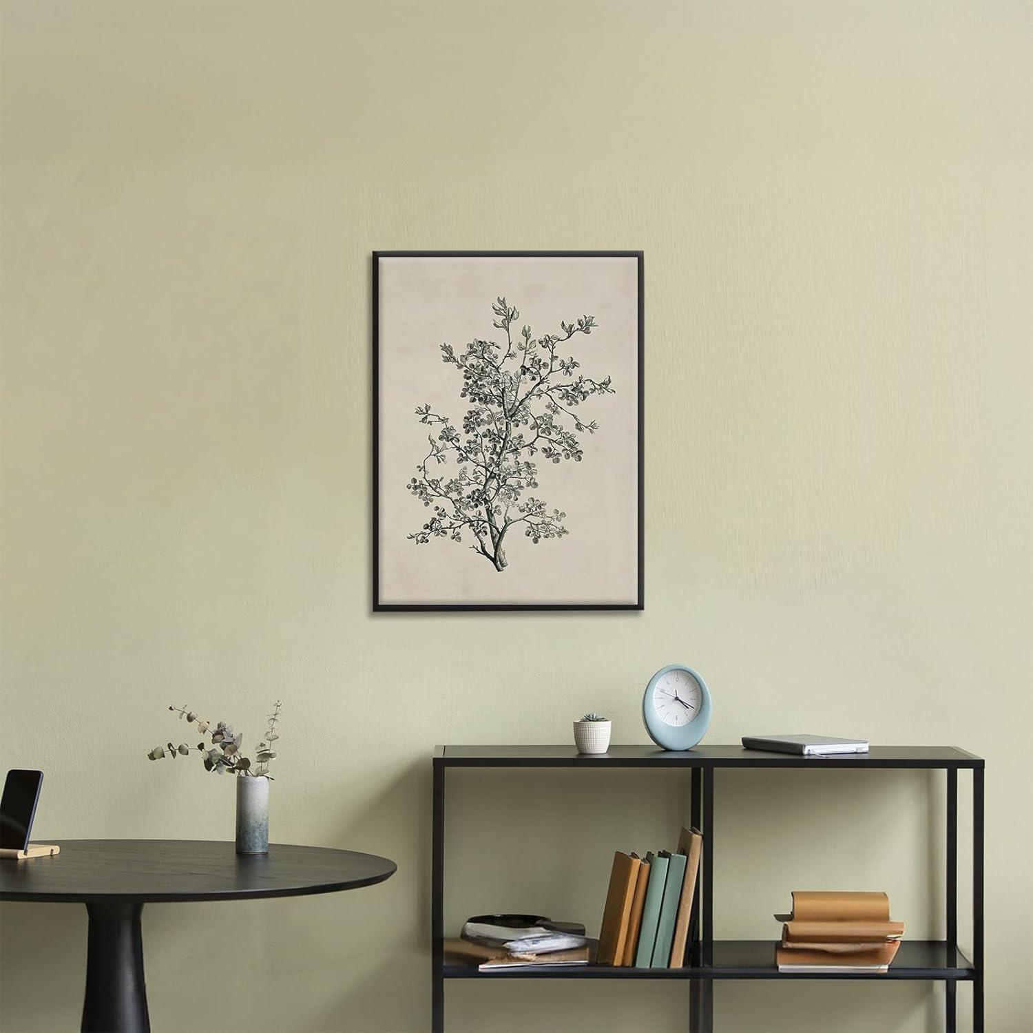 Vintage Botanical Wall Art Prints - Black and White Sketch Art Decor - Antique Pictures and Rustic Paintings for Living Room Bedroom - 12"x16" Unframed