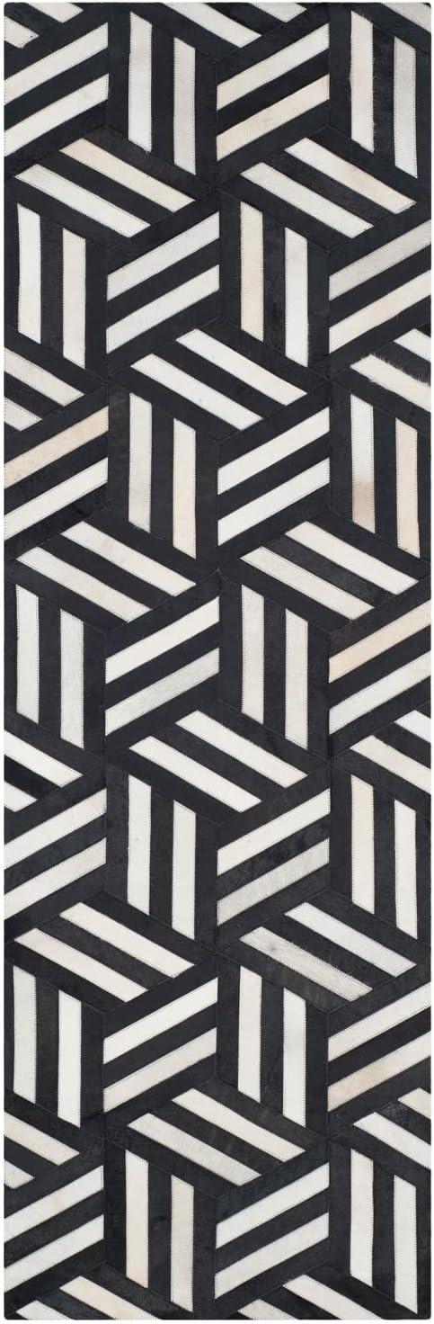 Studio Leather STL219 Hand Woven Indoor Area Rug - Ivory/Black - 8'x10' - Safavieh