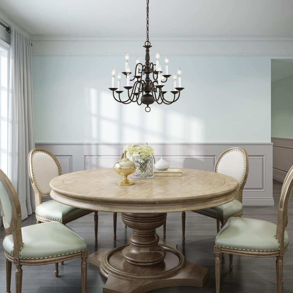 Livex Lighting Williamsburgh 12 - Light Chandelier in  Bronze