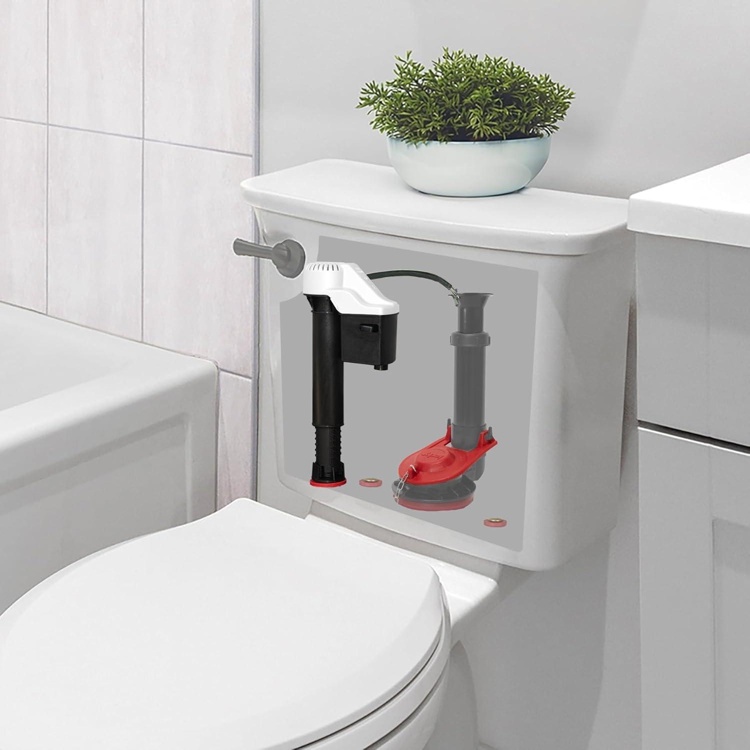 Korky QuietFILL Fill Valve and 2 inch Rubber Toilet Flapper Kit, 0.6 lb (818)