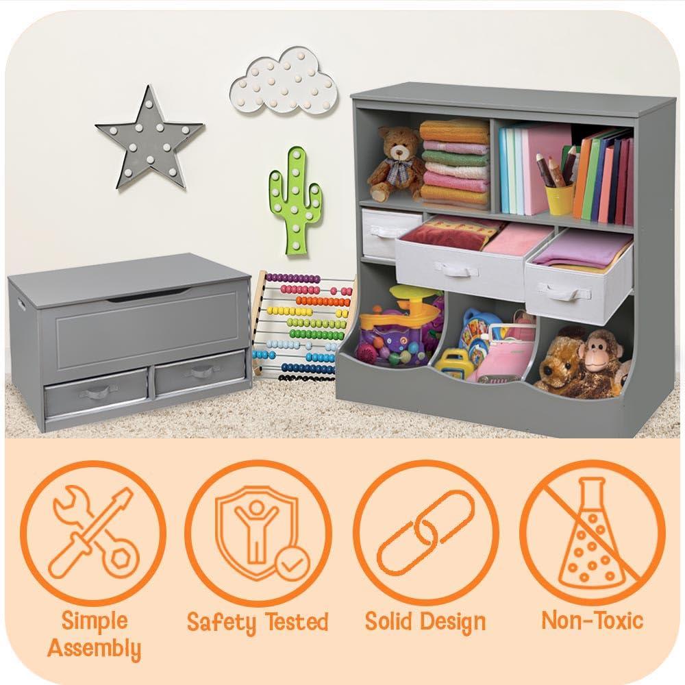 Badger Basket Hardwood Barrel Top Toy Chest - Natural