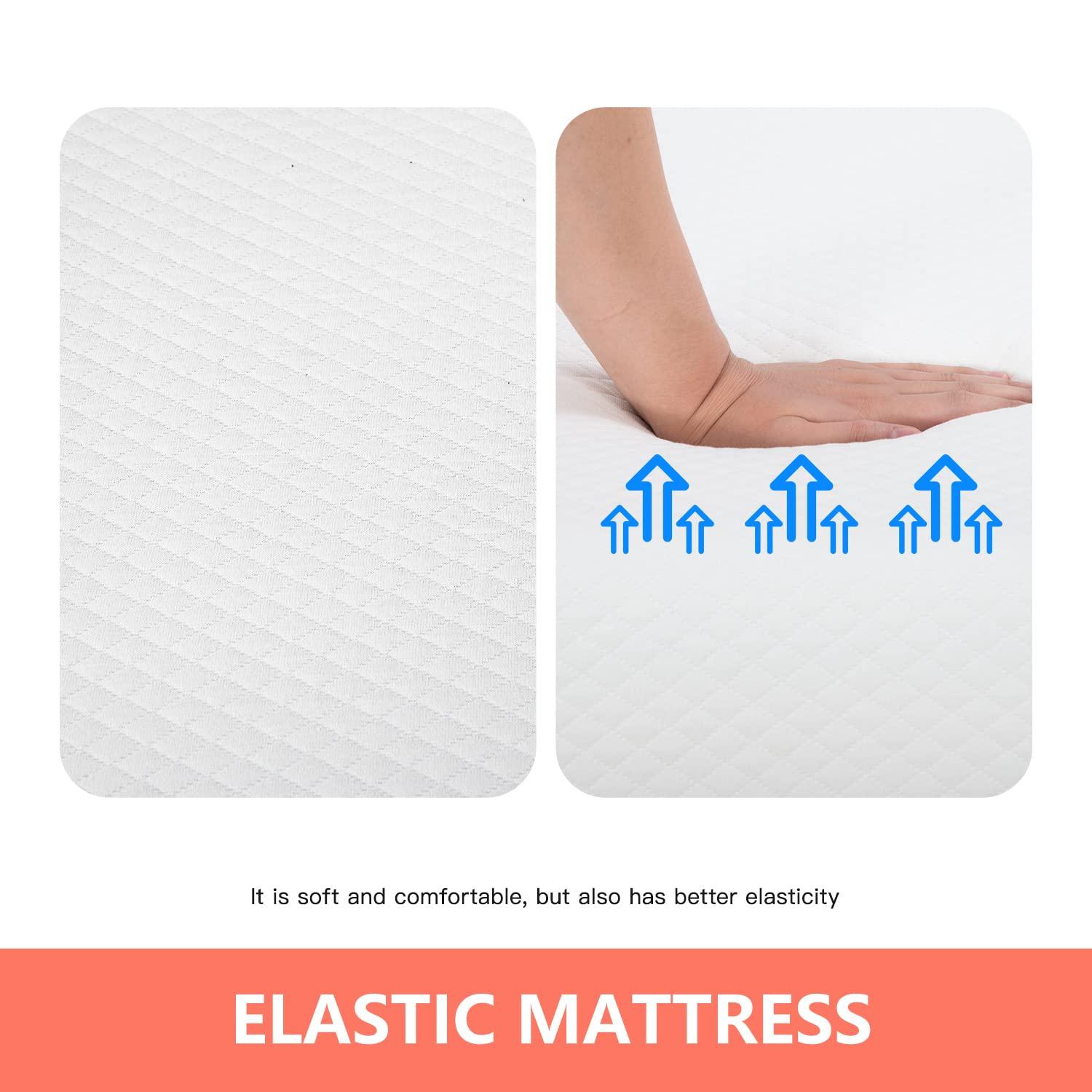 FDW 5 inch Mattress Gel Memory Foam Mattress for Cool Sleep & Pressure Relief/Bed-in-a-Box/Pressure Relieving,Twin