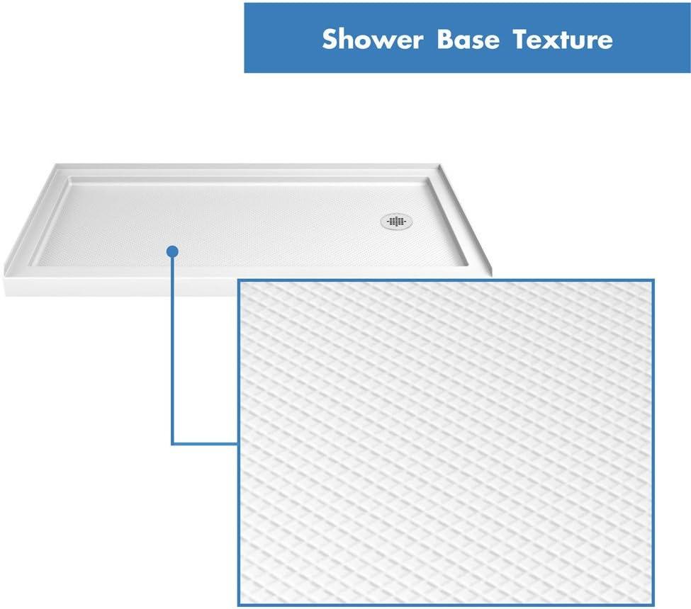 Infinity-Z 0" x 76.75" W Double Sliding Semi-Frameless Shower Enclosure