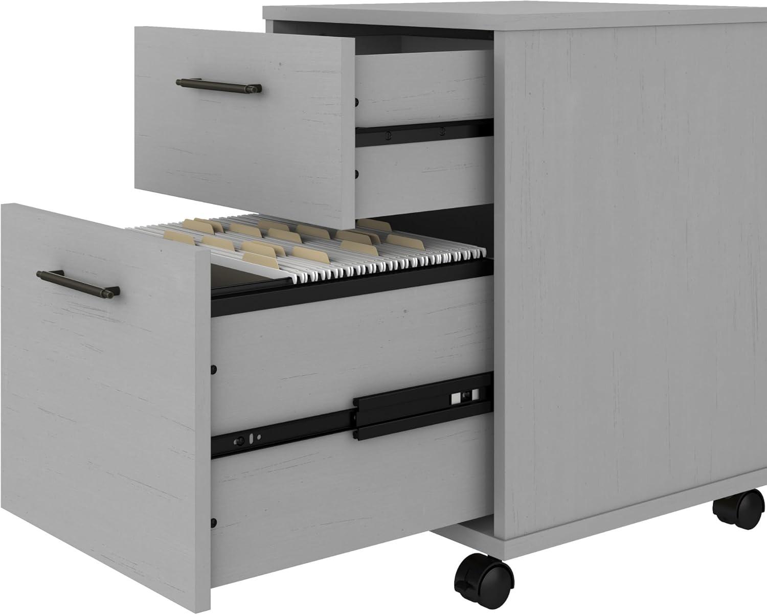Bush Furniture Key West Mobile File Cabinet, 2 Drawer, Cape Cod Gray
