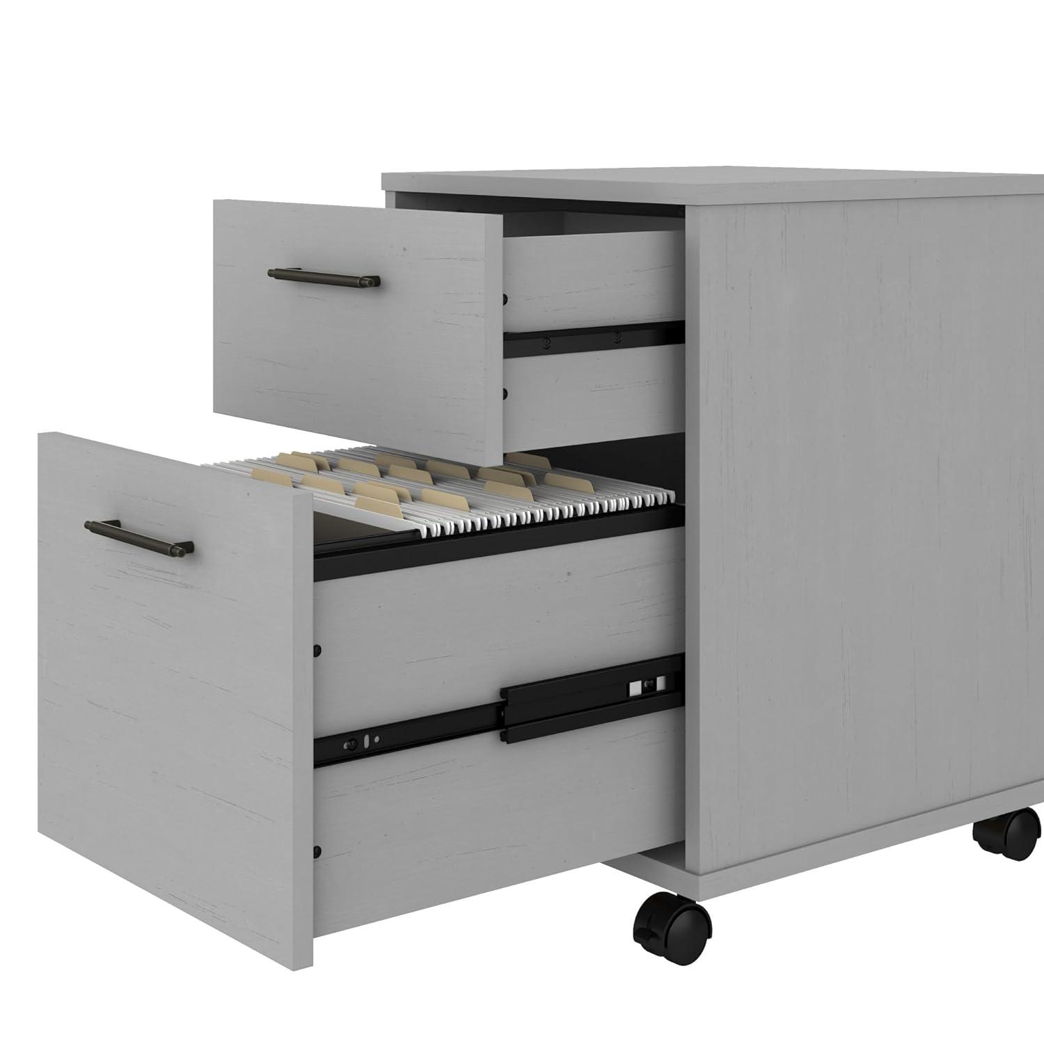 Bush Furniture Key West Mobile File Cabinet, 2 Drawer, Cape Cod Gray
