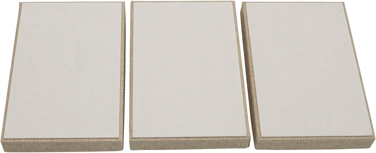 Household Essentials 3pc Stacking Jewelry Trays Graphite Linen: Stackable Jewelry Organizer & Storage, Gray, Adult Use