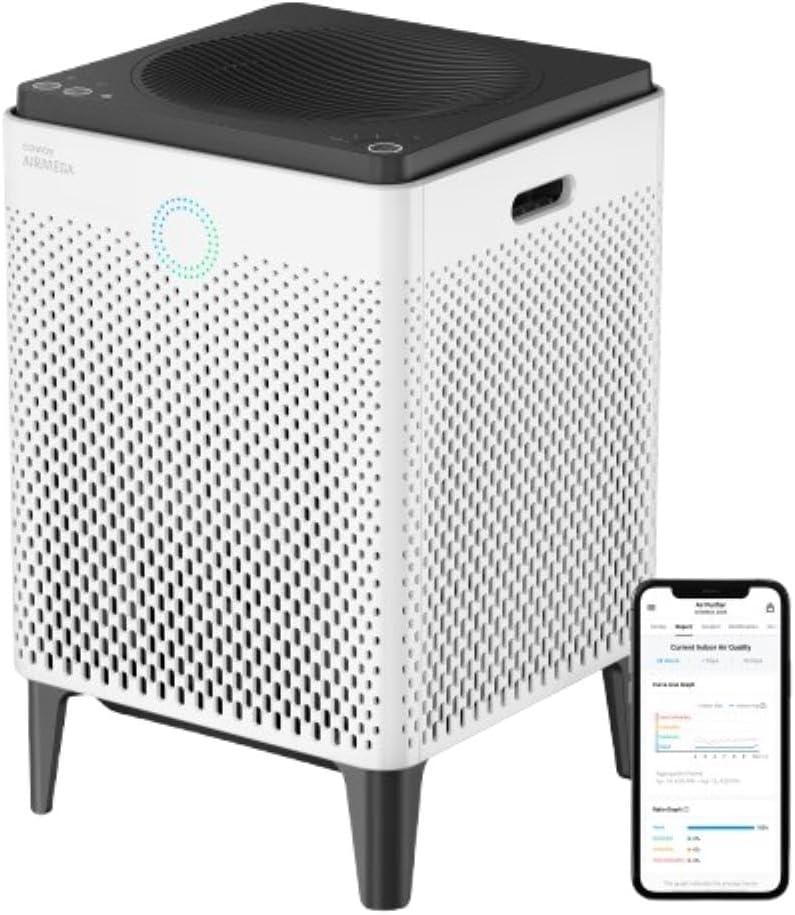 Coway Airmega 400S Smart Home Whole Room Air Purifier with HEPA Filter, White