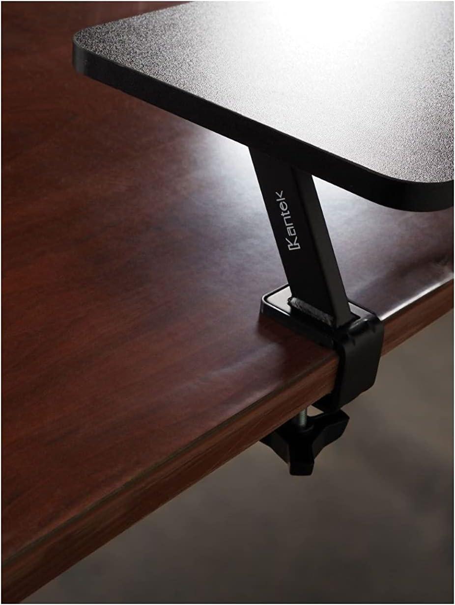 Black Extra-Wide Ergonomic Mounted Monitor Riser Stand