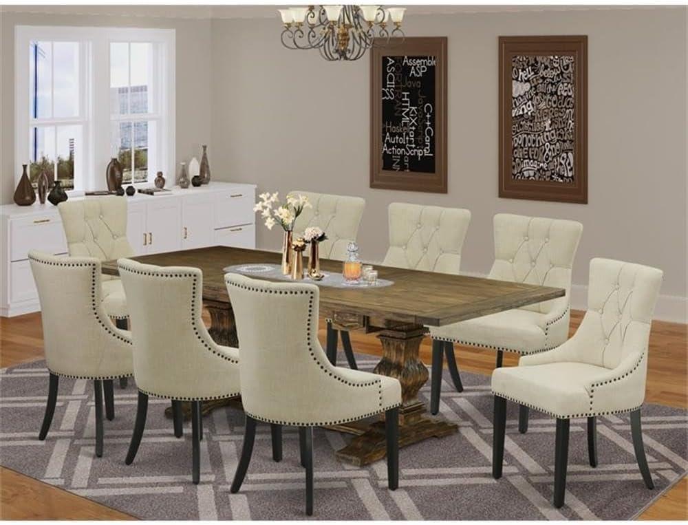 Lassale Removable Leaf Solid Wood Dining Set