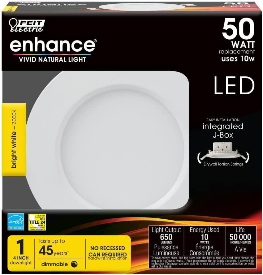 White 4-Inch LED Canless Recessed Downlight Kit with Integrated J-Box