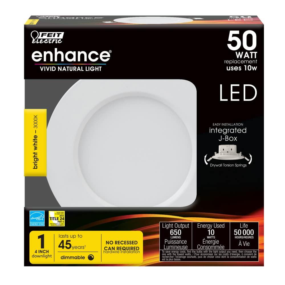 White 4-Inch LED Canless Recessed Downlight Kit with Integrated J-Box