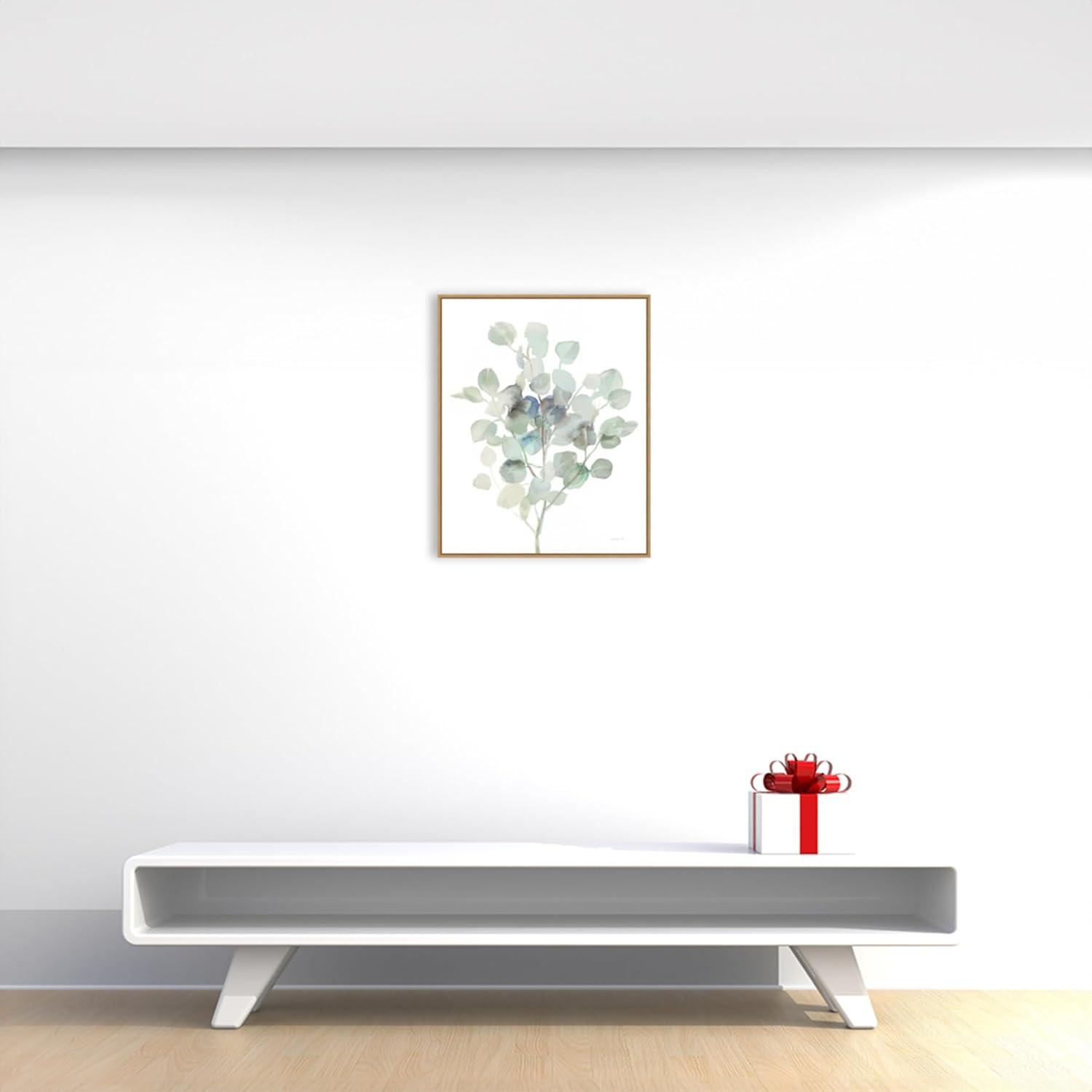 23" x 28" Eucalyptus III Cool by Danhui Nai: Large Framed Lithograph, Modern Decor - Amanti Art