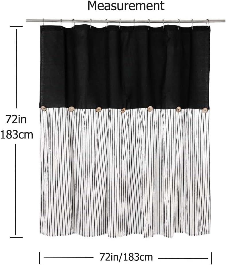 Gracie Oaks Daeb Cotton Blend Shower Curtain