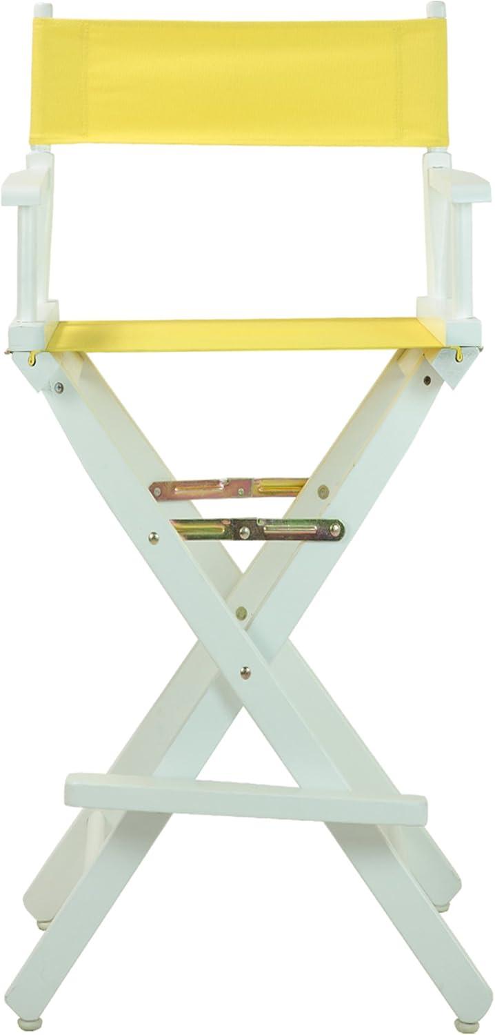 "30" Director's Chair White Frame-Yellow Canvas"