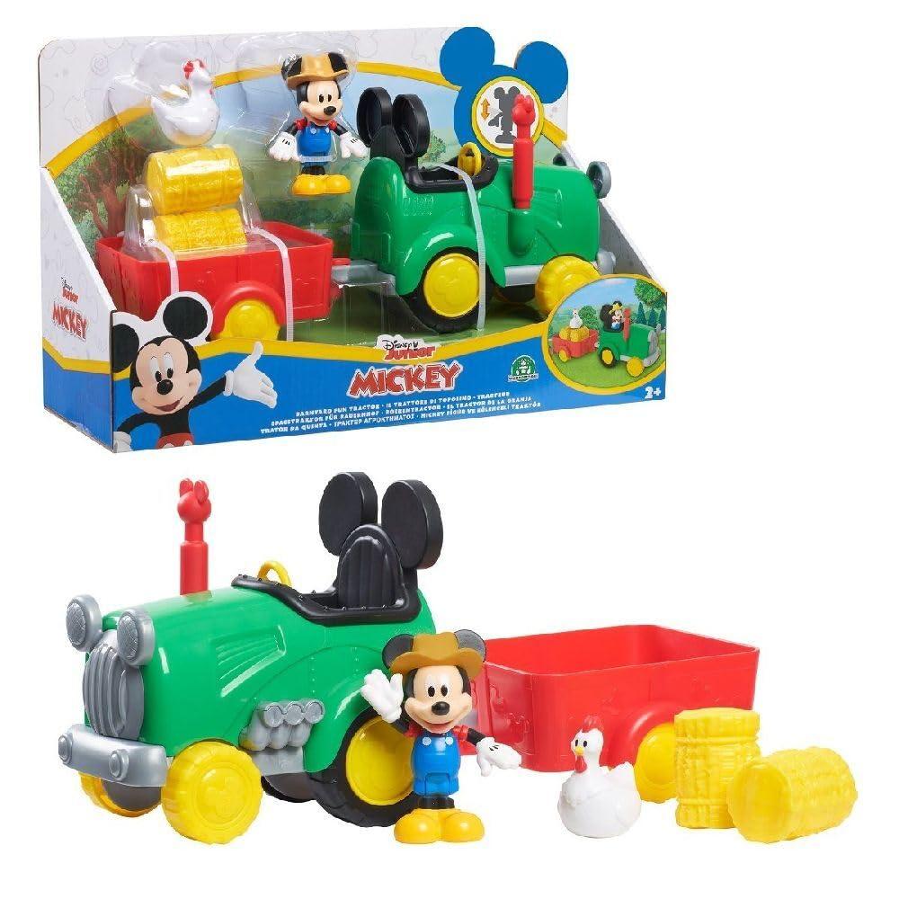 JP Mickey & Minnie Mickey Mouse Barnyard Fun Tractor, Multi Colour