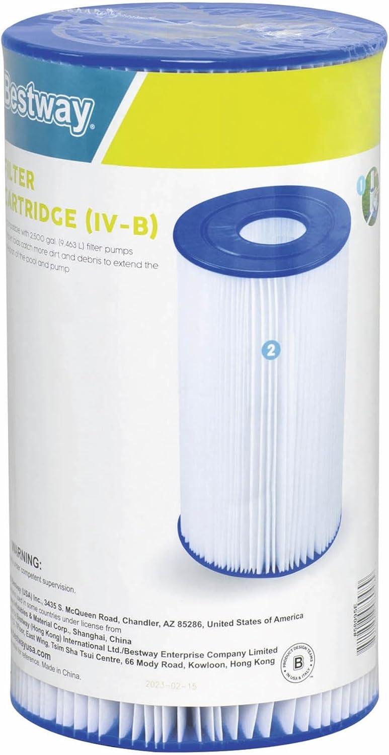 Bestway Bestway Flowclear Type IV & B Pool Filter Pump Replacement Cartridge (4 Pack) (Set of 4)