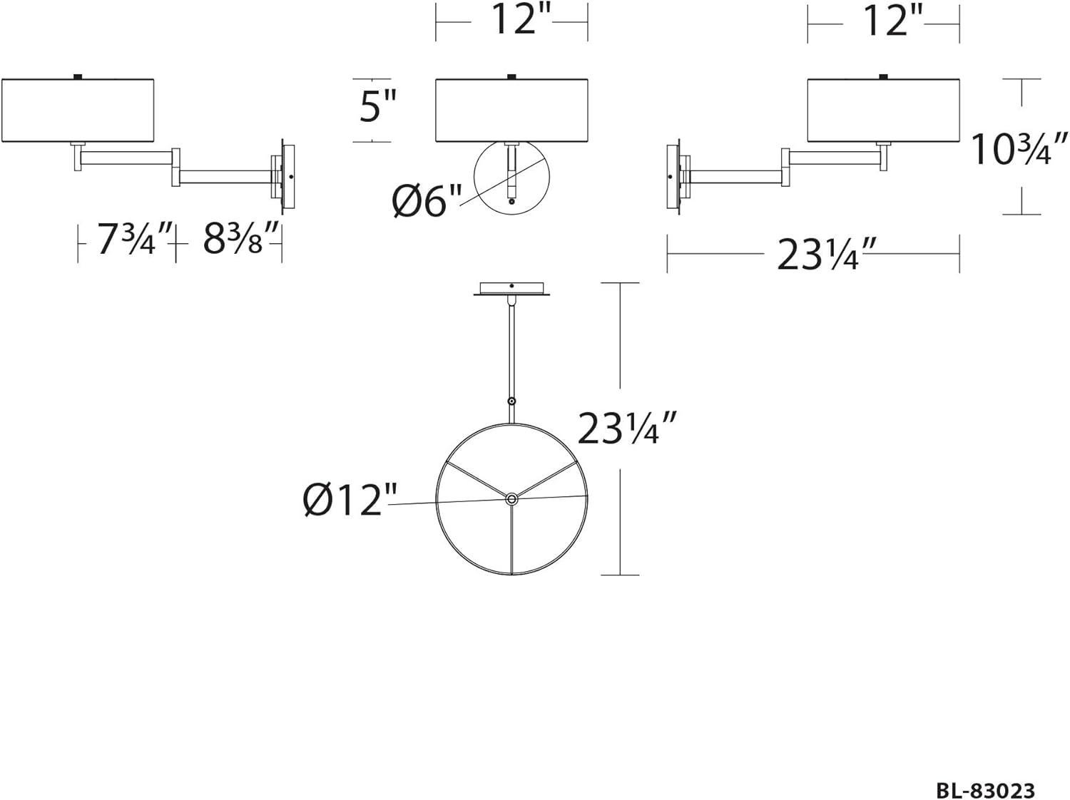 dweLED Chelsea 23.25-in W 1 -Light Brushed Nickel Transitional Integrated LED Wall Sconce