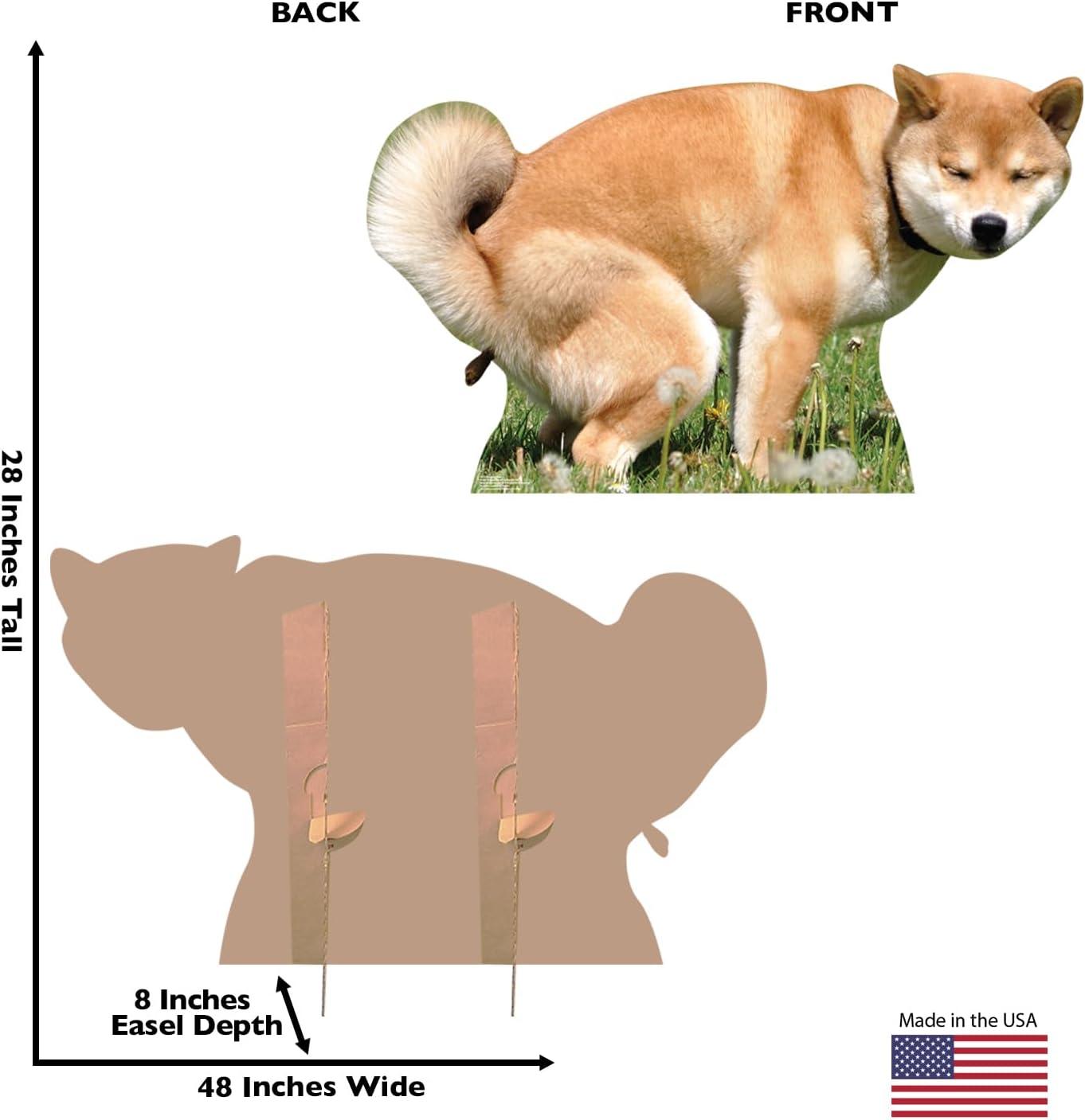 28 x 48 in. Pooping Dog Life-Size Cardboard Cutout