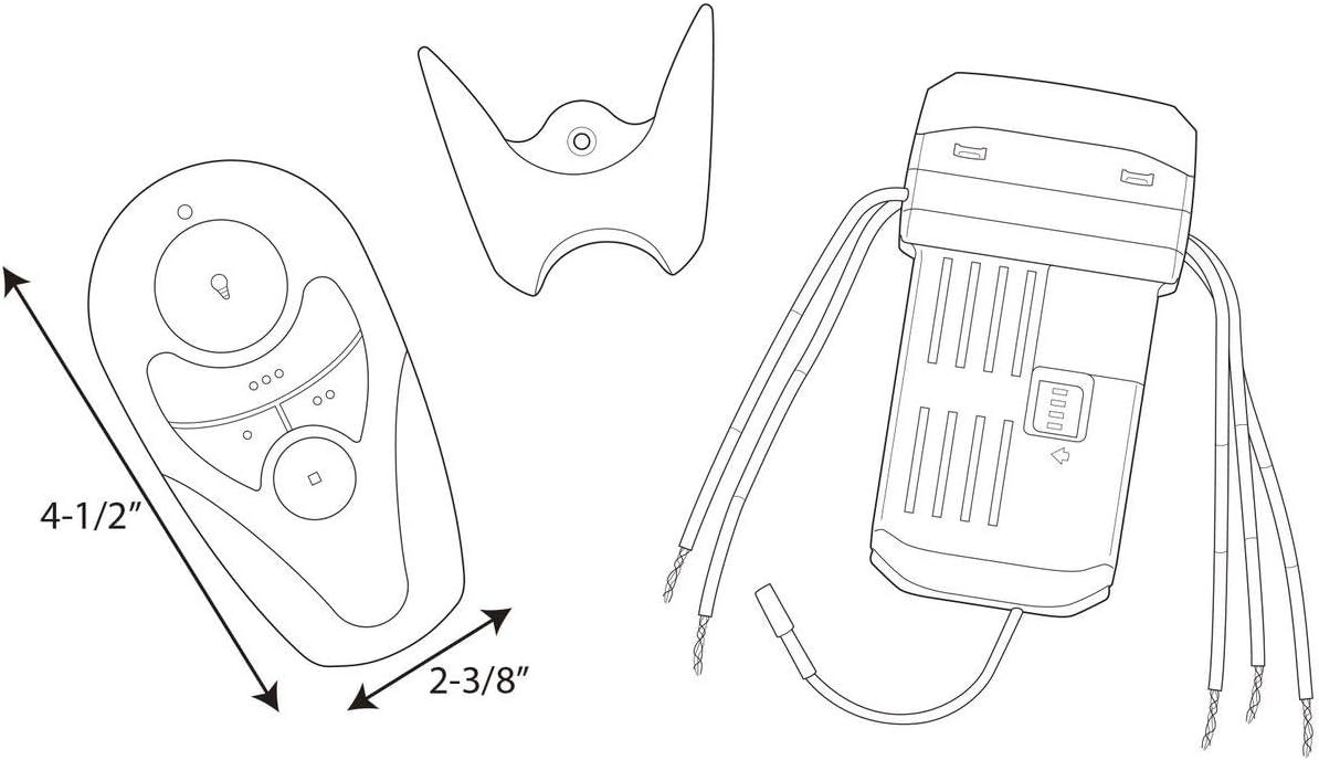 White Universal Ceiling Fan and Light Remote Control