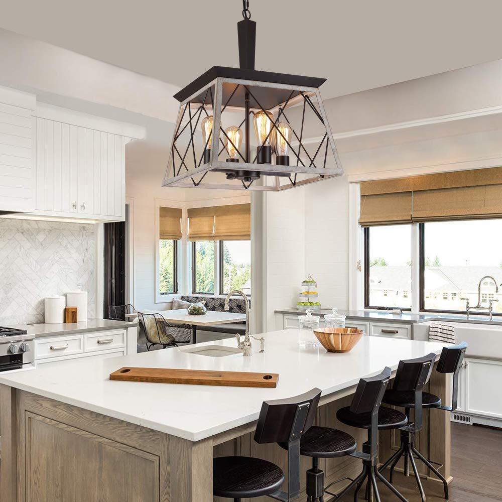 Q&S Modern LED Chandelier Globe 5-Lights Cluster Pendant Light