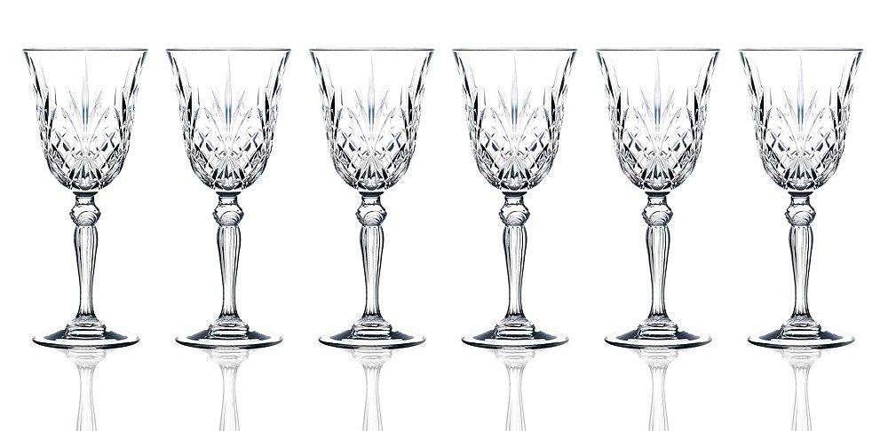Lorren Home Trends Melodia Crystal Wine Glass set of 6
