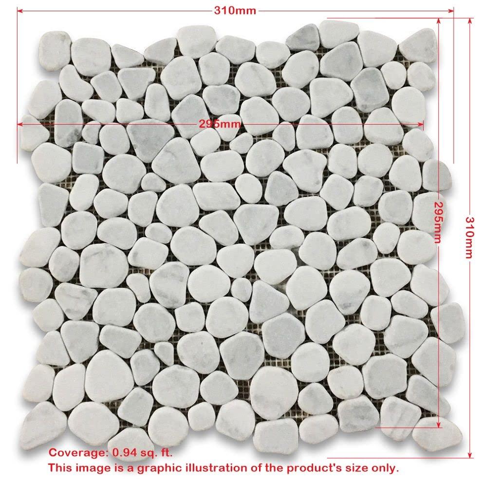 12" x 12" Marble Rocks Mosaic Wall & Floor Tile