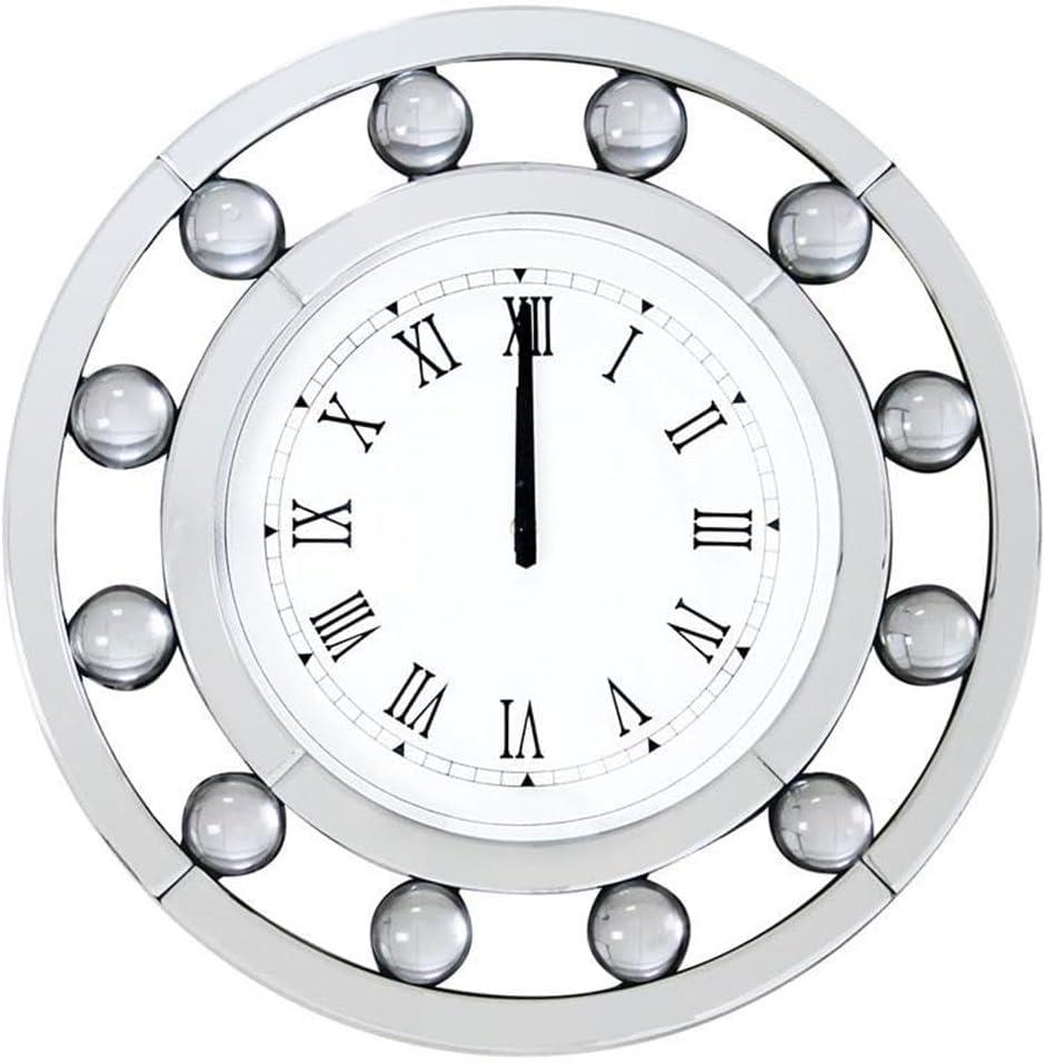 ACME Boffa Round Wall Clock in Mirrored