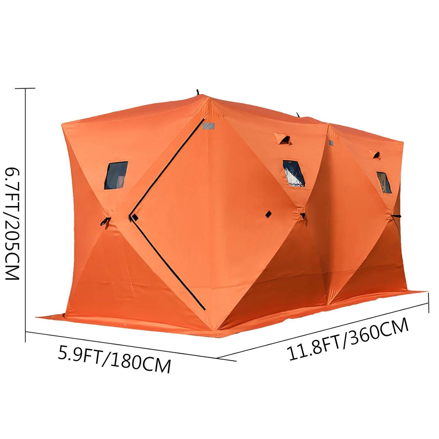 VEVOR 3-4 Person Ourdoor Portable Ice Shelter Pop-Up Ice Fishing Shanty Tent