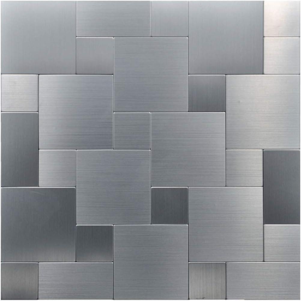 12" x 12" Metal Peel & Stick Mosaic Tile