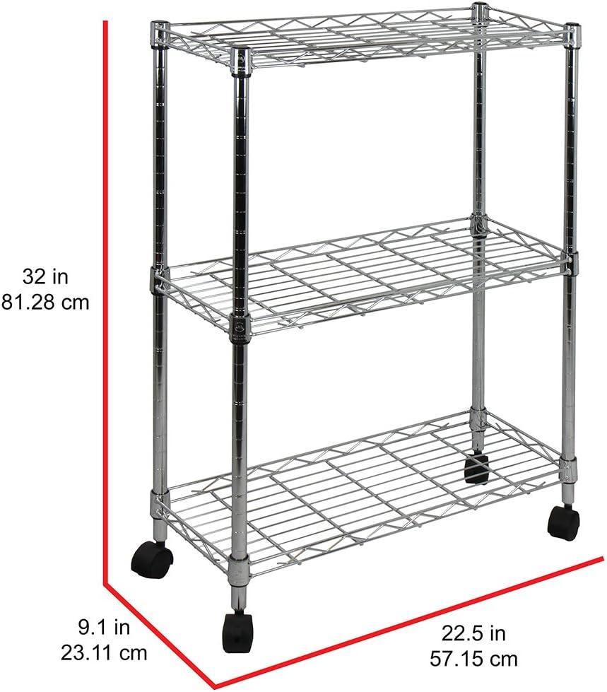 Oceanstar 3-Tier Shelving All-Purpose Utility Cart